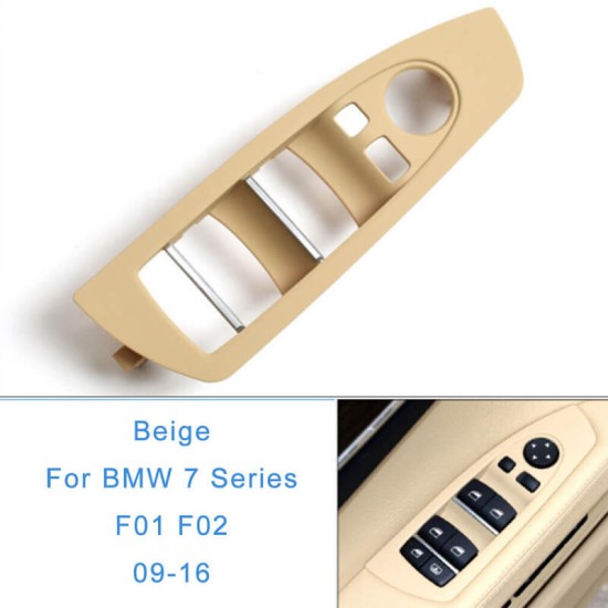 Πάνελ Διακοπτών Παραθύρων Για Bmw 7 F01 08-15 Εμπρός Αριστερά & Δεξιά Μπεζ 2 Τεμάχια