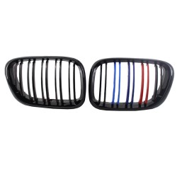Καρδιές Μάσκας Για Bmw X5 E53 99-03 M4 Look Με Διπλή Γρίλια Μαύρο Γυαλιστερό 2 Τεμάχια