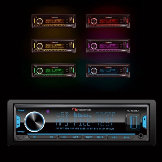 Radio Usb / Bluetooth / Aux Nakamichi Universal 1DIN  Με Οθόνη 4.3" & Αποσπώμενη Πρόσοψη R-ΝQ723ΒD