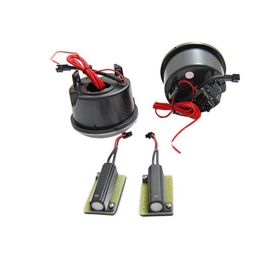 Μπροστινά Φλας Για Jeep Wrangler JK 07-18 Φιμέ Led 2 Τεμάχια