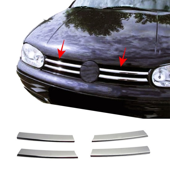 Διακοσμητικά Μάσκας Χρωμίου Για VW Golf IV (4) 98-04 4 Τεμάχια