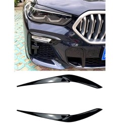 Φρυδάκια Μπροστινών Φαναριών Για Bmw X5 G05 & X6 G06 2018+ Βαμμένα Μάυρο Γυαλιστερό Χρώμα 2 Τεμάχια Φρυδάκια Μπροστινών Φαναριών Για Bmw X5 G05 & X6 G06 2018+ Βαμμένα Μάυρο Γυαλιστερό Χρώμα 2 Τεμάχια