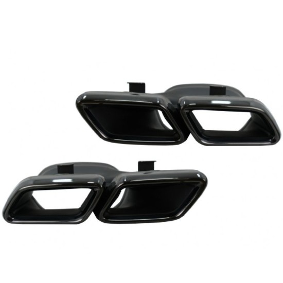 Diffuser Πίσω Προφυλακτήρα Για Mercedes-Benz GLE Coupe C292 2015-2019 GLE63 Amg Look Για Amg Sport Line Προφυλακτήρες Σετ Με Μαύρες Μπούκες