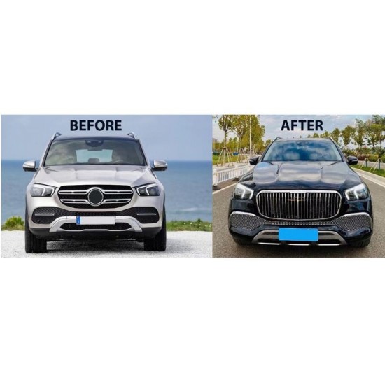 Μπροστινός Προφυλακτήρας Για Mercedes-Benz GLE W167 SUV / GLE Coupe C167 (2019-up) Maybach Design Με Μάσκα Και Προεκτάσεις Φτερών