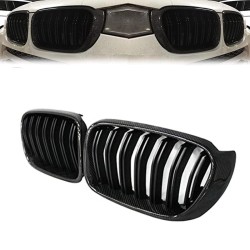 Καρδιές Μάσκας Για Bmw X3 F25 LCI 14-17 / X4 F26 14-17 M4 Look Με Διπλή Γρίλια Μαύρο Γυαλιστερό Με 7 Γρίλιες Και Πλαίσιο Carbon 2 Τεμάχια Καρδιές Μάσκας Για Bmw X3 F25 LCI 14-17 / X4 F26 14-17 M4 Look Με Διπλή Γρίλια Μαύρο Γυαλιστερό Με 7 Γρίλιες Και Πλαίσιο Carbon 2 Τεμάχια