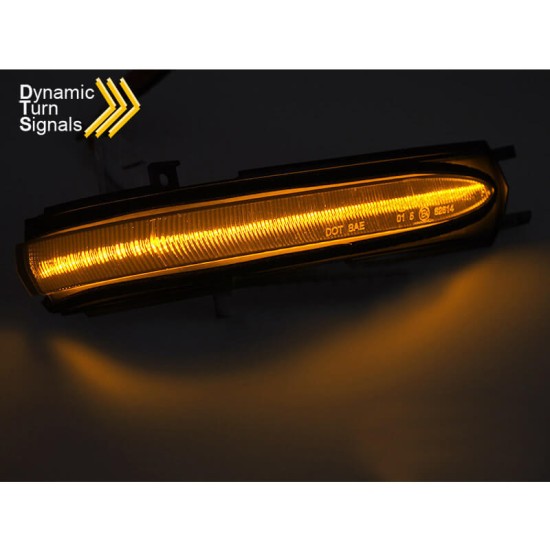 Φλας Καθρέπτη Για Honda Civic 04-06 3-5Doors / Accord 02-08 Smoke Dynamic Led 2 Τεμάχια