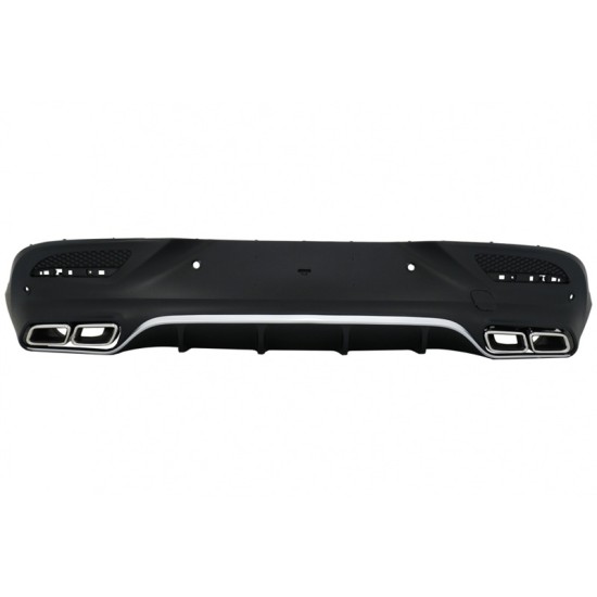 Diffuser Πίσω Προφυλακτήρα Για Mercedes-Benz GLE Coupe C292 2015-2019 GLE63 Amg Look Για Amg Sport Line Προφυλακτήρες Σετ Με Μπούκες Χρωμίου