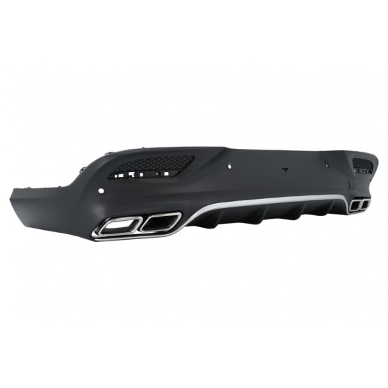Diffuser Πίσω Προφυλακτήρα Για Mercedes-Benz GLE Coupe C292 2015-2019 GLE63 Amg Look Για Amg Sport Line Προφυλακτήρες Σετ Με Μπούκες Χρωμίου
