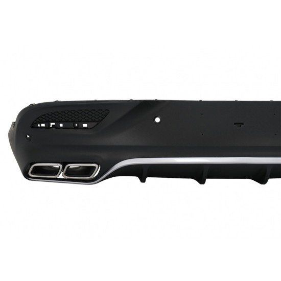 Diffuser Πίσω Προφυλακτήρα Για Mercedes-Benz GLE Coupe C292 2015-2019 GLE63 Amg Look Για Amg Sport Line Προφυλακτήρες Σετ Με Μπούκες Χρωμίου