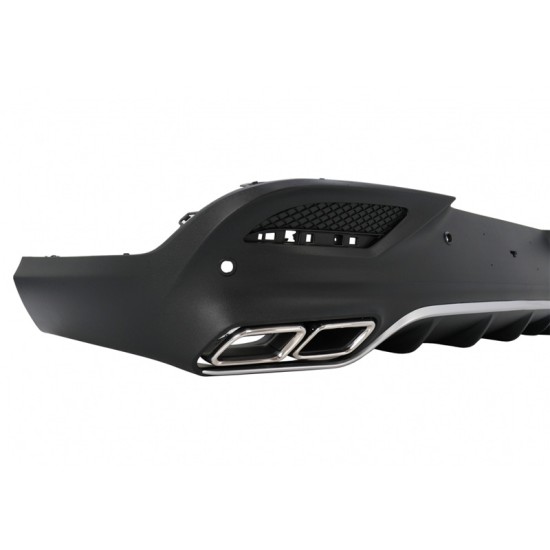 Diffuser Πίσω Προφυλακτήρα Για Mercedes-Benz GLE Coupe C292 2015-2019 GLE63 Amg Look Για Amg Sport Line Προφυλακτήρες Σετ Με Μπούκες Χρωμίου