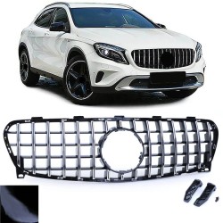 Μάσκα Για Mercedes-Benz GLA X156 Facelift 17-21 Panamericana Look Μαύρο/Χρώμιο 1 Τεμάχιο