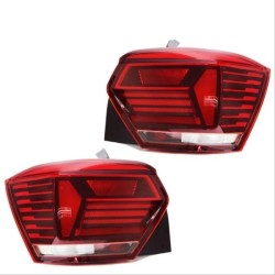 Πισινά Φανάρια Set Για Vw Polo AW 2018+ Led R-Line Look Red/Crystal