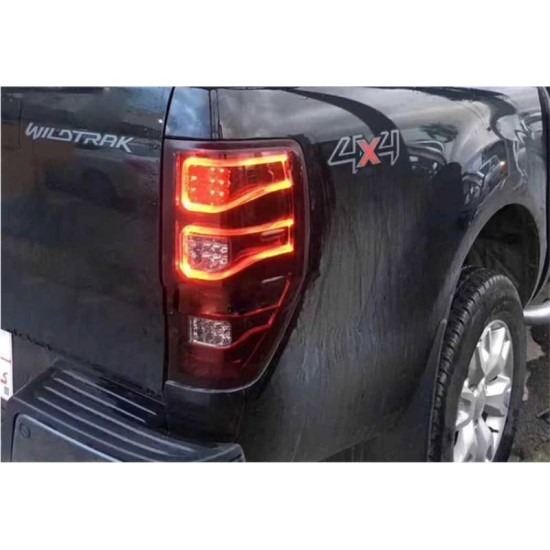 Πισινά Φανάρια Set Για Ford Ranger T6 T7 T8 12-20 Led Bar Black Full Led