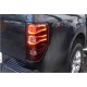 Πισινά Φανάρια Set Για Ford Ranger T6 T7 T8 12-20 Led Bar Black Full Led