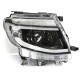Μπροστινά Φανάρια Set Για Ford Ranger T6 2012-2015 DRL Dynamic Μαύρα Full Led Με Μοτέρ