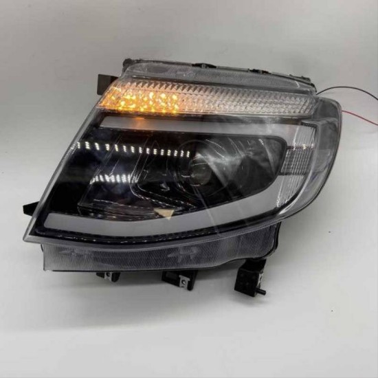 Μπροστινά Φανάρια Set Για Ford Ranger T6 2012-2015 DRL Dynamic Μαύρα Full Led Με Μοτέρ