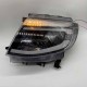 Μπροστινά Φανάρια Set Για Ford Ranger T6 2012-2015 DRL Dynamic Μαύρα Full Led Με Μοτέρ