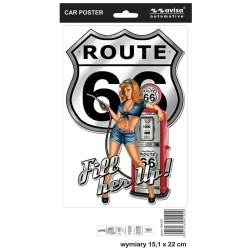 Αυτοκόλλητο Σήμα Αυτοκινήτου "Route 66" 22cm x 15cm 1 Τεμάχιο Αυτοκόλλητο Σήμα Αυτοκινήτου "Route 66" 22cm x 15cm 1 Τεμάχιο