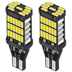Λάμπες Led W16W W2.1x9.5D T16 12volt 45 Smd 600667 2 Τεμάχια