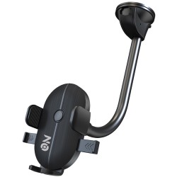 Βάση Κινητού Αυτοκινήτου Για Το Παρμπρίζ Με Βεντούζα Και Ευέλικτο Βραχίωνα On Mobile Accessories Μαύρη 1 Τεμάχιο