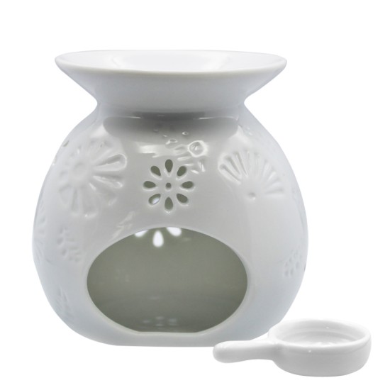 Κεραμικός Αρωματιστής Bubble Flower 10.4 x 11.5cm Λευκό Themagio 77003