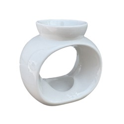 Κεραμικός Αρωματιστής Οβάλ 10,5 x 11,4cm Λευκό Themagio 77022
