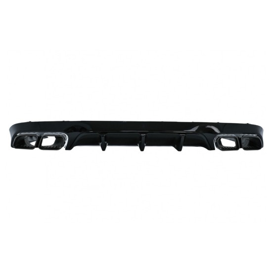 Diffuser Πίσω Προφυλακτήρα Για Mercedes-Benz E-Class C238 Coupe / A238 Cabrio 16-19 Amg 63 Look Με Μαύρες Μπούκες