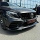 Μπροστινό Spoiler Για Mercedes-Benz  C-Class C205 / W205 Facelift 19-21 Amg Line Μαύρο Γυαλιστερό Brabus Look 3 Τεμάχια