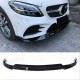 Μπροστινό Spoiler Για Mercedes-Benz  C-Class C205 / W205 Facelift 19-21 Amg Line Μαύρο Γυαλιστερό Brabus Look 3 Τεμάχια