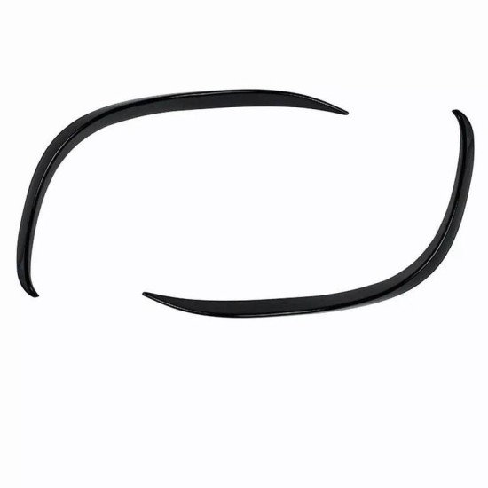 Splitters Μπροστινού Προφυλακτήρα Για Mercedes-Benz C-Class W205 / C205 / S205 2014-2018 Amg Line Έκδοση Γυαλιστερό Μαύρο 2 Τεμάχια