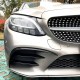 Splitters Μπροστινού Προφυλακτήρα Για Mercedes-Benz C-Class W205 / C205 / S205 2014-2018 Amg Line Έκδοση Γυαλιστερό Μαύρο 2 Τεμάχια