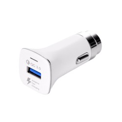 Φορτιστής Αναπτήρα Αυτοκινήτου CC-305 Με 1 Θύρα USB 3.1A 12V Λευκός 1 Τεμάχιο