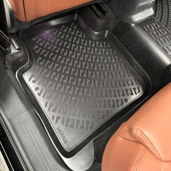 Πατάκια Σκαφάκια 3D Από Λάστιχο TPE Για Skoda Kodiaq 2024- Rizline 4 Τεμάχια Μαύρα