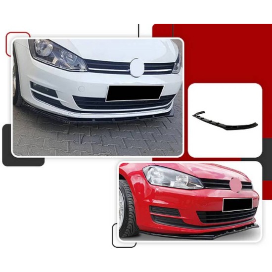 Μπροστινό Spoiler Για VW Golf VII (7) 12-17 Race Glossy Black Standard Έκδοση