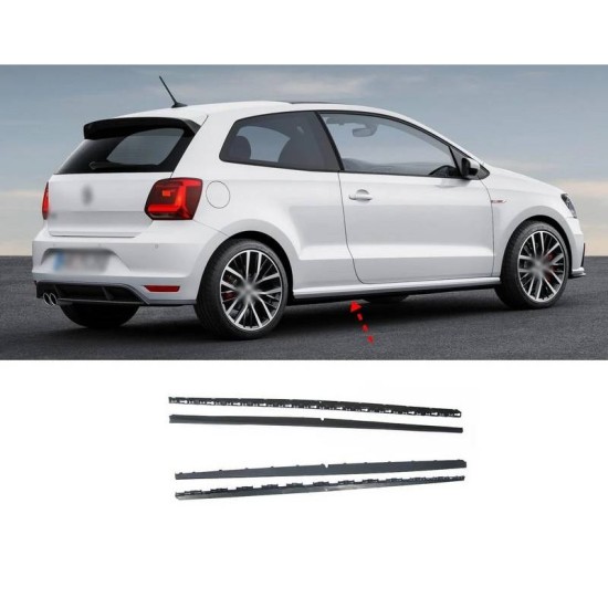 Πλαινά Μασπιέ Για VW Polo 6R 09-17 WRC Look Από Abs Πλαστικό 2 Τεμάχια