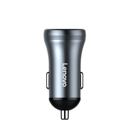 Φορτιστής Αναπτήρα Αυτοκινήτου Lenovo C10 Με 1 Θύρα USB 2.4A & 1 Θύρα USB C 3A 12-24V Μαύρο 1 Τεμάχιο