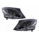 Μπροστινά Φανάρια Set Για Mercedes-Benz Vito W447 14-20 Maybach Look DRL Led Tube Μαύρα