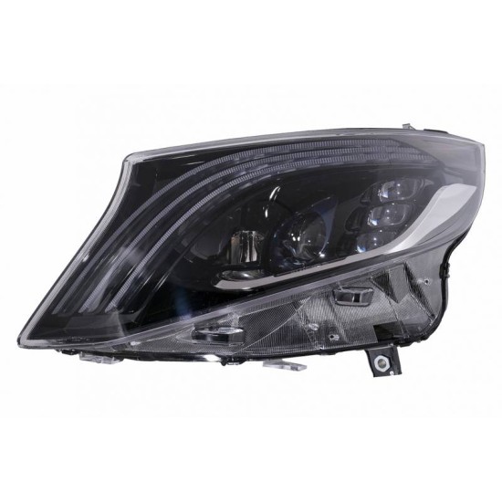 Μπροστινά Φανάρια Set Για Mercedes-Benz Vito W447 14-20 Maybach Look DRL Led Tube Μαύρα