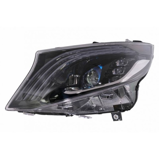 Μπροστινά Φανάρια Set Για Mercedes-Benz Vito W447 14-20 Maybach Look DRL Led Tube Μαύρα