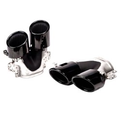 Μπούκες Εξάτμισης Για Mercedes-Benz A-Class (W177), CLA (C118), GLA (H247), GLB (X247) Piano Black (2 Διπλές)