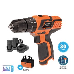 Δραπανοκατσάβιδο Κρουστικό Mini 12V + 2 Μπαταρίες 2.0Ah Με Φορτιστή Και Τσάντα Krausmann U71012-22S Δραπανοκατσάβιδο Κρουστικό Mini 12V + 2 Μπαταρίες 2.0Ah Με Φορτιστή Και Τσάντα Krausmann U71012-22S