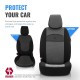 Καλύμματα Αυτοκινήτου Otom Smart Design Universal Ύφασμα / Δερματίνη Σετ Εμπρός / Πίσω 11 Τεμαχίων Μαύρο / Γκρι SLTSMT102-NZ