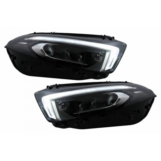 Μπροστινά Φανάρια Set Για Mercedes-Benz A-Class  W177 / V177 2018-2022 Αλογόνου Upgrade Σε Full Led DRL Με Μοτέρ Carner
