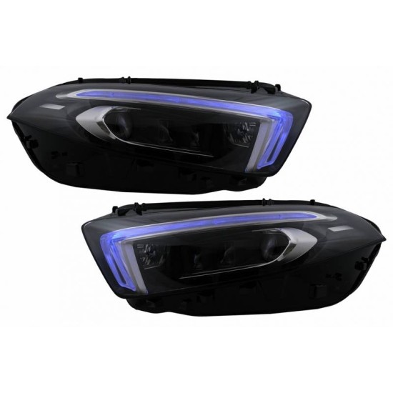 Μπροστινά Φανάρια Set Για Mercedes-Benz A-Class  W177 / V177 2018-2022 Αλογόνου Upgrade Σε Full Led DRL Με Μοτέρ Carner