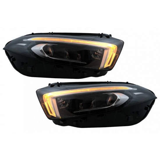 Μπροστινά Φανάρια Set Για Mercedes-Benz A-Class  W177 / V177 2018-2022 Αλογόνου Upgrade Σε Full Led DRL Με Μοτέρ Carner