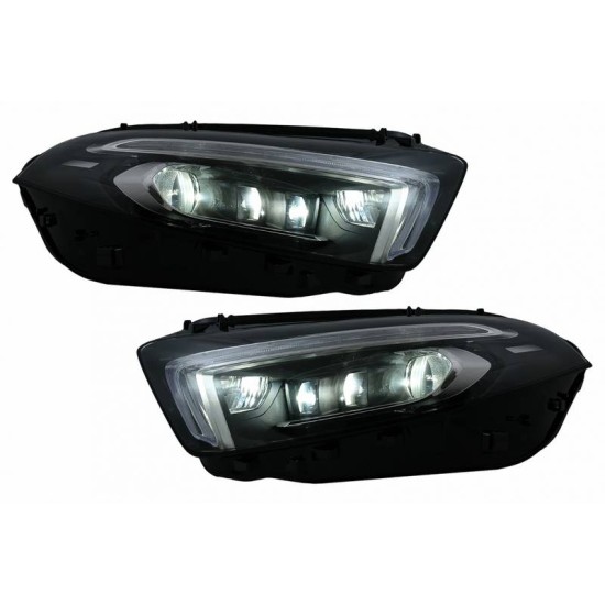 Μπροστινά Φανάρια Set Για Mercedes-Benz A-Class  W177 / V177 2018-2022 Αλογόνου Upgrade Σε Full Led DRL Με Μοτέρ Carner