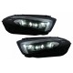 Μπροστινά Φανάρια Set Για Mercedes-Benz A-Class  W177 / V177 2018-2022 Αλογόνου Upgrade Σε Full Led DRL Με Μοτέρ Carner