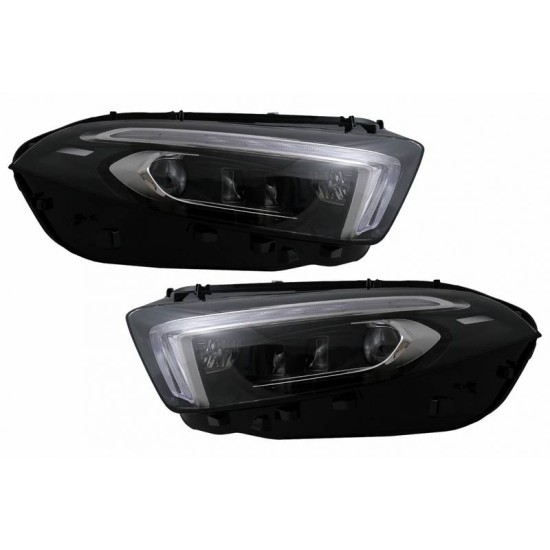 Μπροστινά Φανάρια Set Για Mercedes-Benz A-Class  W177 / V177 2018-2022 Αλογόνου Upgrade Σε Full Led DRL Με Μοτέρ Carner
