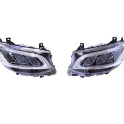 Μπροστινά Φανάρια Set Για Mercedes-Benz Sprinter W907 2018-2023  Μαύρα Full Led Carner