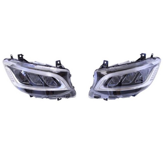 Μπροστινά Φανάρια Set Για Mercedes-Benz Sprinter W907 2018-2023  Μαύρα Full Led Carner